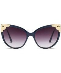 Butterfly New Fashion Butterfly Sunglasses Vintage Brand Designer metal Frame Women Sun Glasses UV400 - Blue - C018NW3YR9R $2...