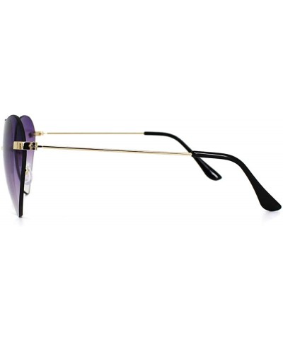 Aviator Heart Shape Sunglasses Fashion Aviator Tinted Lens Eyeglasses Metal Frame Eyewear - Purple - CE18S9TDQ5I $27.40