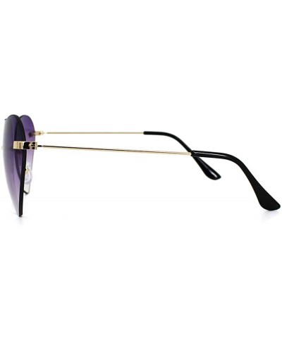 Aviator Heart Shape Sunglasses Fashion Aviator Tinted Lens Eyeglasses Metal Frame Eyewear - Purple - CE18S9TDQ5I $14.94