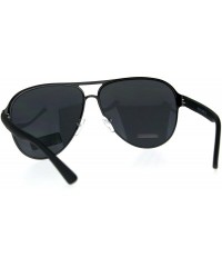 Sport Mens Racer Pilots Metal Rim Sport Mob Classic Sunglasses - Shiny Gunmetal Black - CB18D9900DG $19.96