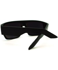 Oversized Futuristic Rectangular Oversized Warp Sports Sunglasses - Black Teal - CT11G5J2REJ $19.87