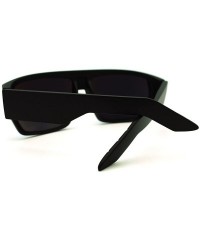 Oversized Futuristic Rectangular Oversized Warp Sports Sunglasses - Black Teal - CT11G5J2REJ $12.90