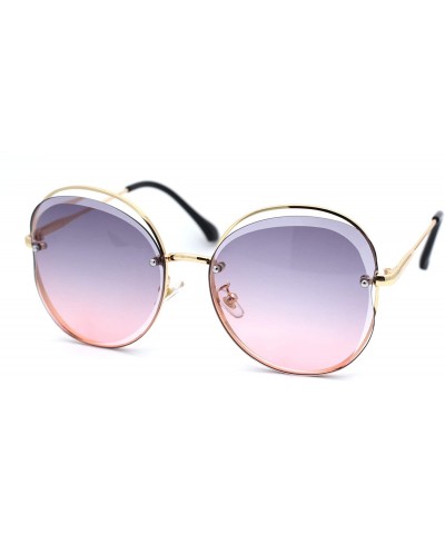Butterfly Womens Expose Lens Butterfly Designer Sunglasses - Gold Purple Pink - C918WX7X5G0 $27.06