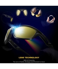 Aviator Polarized Sports Sunglasses Driving shades For Men TR90 Unbreakable Frame RB831 - Black Night Version - CA1896RKA8Z $...