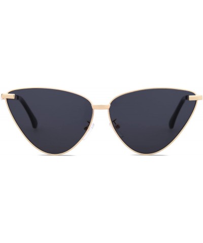 Cat Eye Cateye Sunglasses for Women Fashion Retro Vintage Narrow Clout Goggles Metal Frame SJ1091 - C118CRKNX7T $10.64