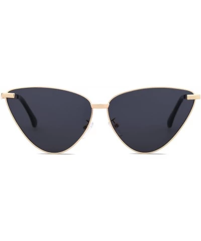 Cat Eye Cateye Sunglasses for Women Fashion Retro Vintage Narrow Clout Goggles Metal Frame SJ1091 - C118CRKNX7T $23.47