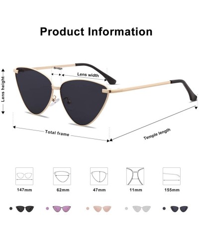 Cat Eye Cateye Sunglasses for Women Fashion Retro Vintage Narrow Clout Goggles Metal Frame SJ1091 - C118CRKNX7T $10.64