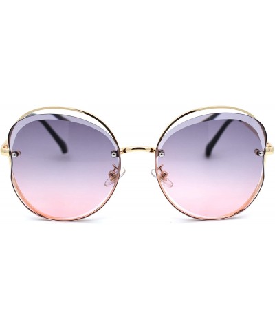 Butterfly Womens Expose Lens Butterfly Designer Sunglasses - Gold Purple Pink - C918WX7X5G0 $25.99