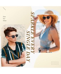 Rimless Classic Semi Rimless Half Frame Polarized Sunglasses for Men Women UV400 - C4196OGOZS2 $29.64