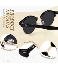 Rimless Classic Semi Rimless Half Frame Polarized Sunglasses for Men Women UV400 - C4196OGOZS2 $29.64