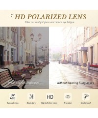 Rimless Classic Semi Rimless Half Frame Polarized Sunglasses for Men Women UV400 - C4196OGOZS2 $29.64