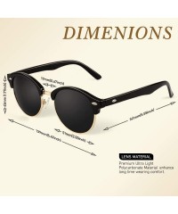Rimless Classic Semi Rimless Half Frame Polarized Sunglasses for Men Women UV400 - C4196OGOZS2 $29.64