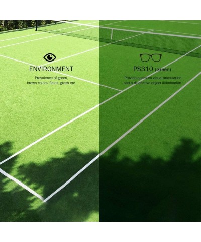 Sport Delta Shiny Yellow Tennis Sunglasses with ZEISS P310 Green Tri-flection Lenses - CX18KNDGODM $32.63