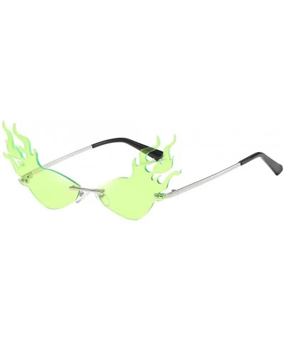 Cat Eye Fashion Irregular Glasses Sunglasses - Green - CO199Y4G3DA $28.08
