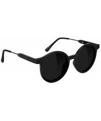 Round Robyn Premium Polarized Glasses 100% UV protected - Matte Black - C418SSAEMGK $36.66