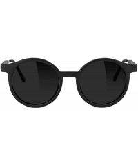 Round Robyn Premium Polarized Glasses 100% UV protected - Matte Black - C418SSAEMGK $36.66