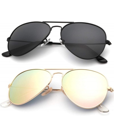 Aviator Classic Aviator Sunglasses for Men Women Driving Sun glasses Polarized Lens 100% UV Blocking - CP18YDQRY7N $18.08