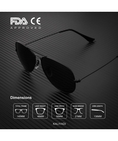 Aviator Classic Aviator Sunglasses for Men Women Driving Sun glasses Polarized Lens 100% UV Blocking - CP18YDQRY7N $18.08