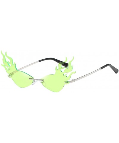 Sport Retro Vintage Narrow Cat Eye Sunglasses for Women Clout Goggles Plastic Frame Glasses - Green - CG1960TW07O $7.41