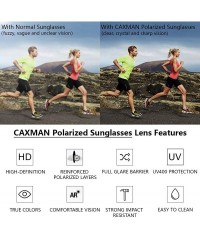 Sport Polarized Sunglasses for Women Men Oval Frame Sports Style UV Protection - C818R6YNK09 $32.27