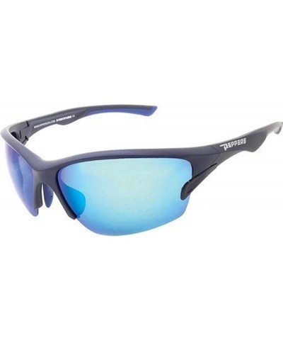 Sport Polarized Sunglasses Pacifica Matte Navy with Ocean Blue Mirror Lens - C618U84W8DW $36.55