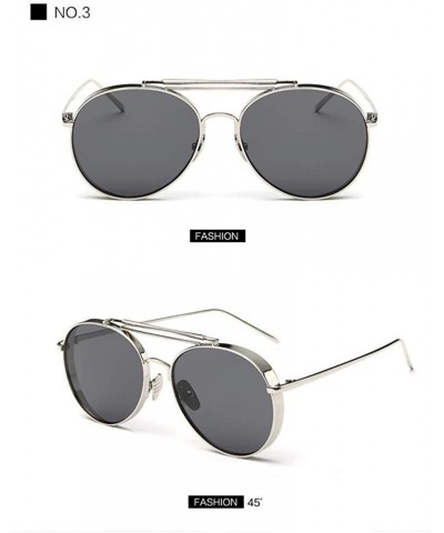 Aviator Pink Sunglasses Women Brand Designer UV400 Shades Golden Ladies Eyewear 2 - 3 - C618YZX48UY $24.07