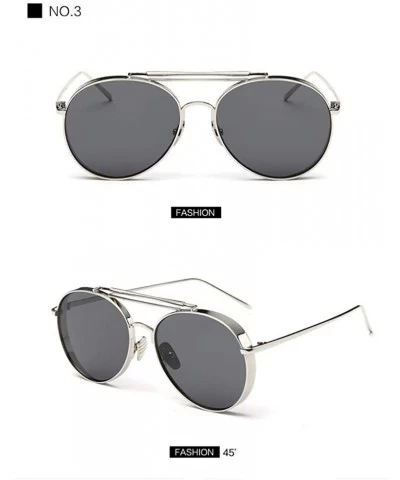 Aviator Pink Sunglasses Women Brand Designer UV400 Shades Golden Ladies Eyewear 2 - 3 - C618YZX48UY $13.85