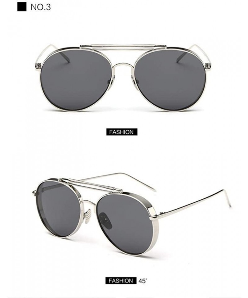 Aviator Pink Sunglasses Women Brand Designer UV400 Shades Golden Ladies Eyewear 2 - 3 - C618YZX48UY $24.07