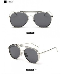 Aviator Pink Sunglasses Women Brand Designer UV400 Shades Golden Ladies Eyewear 2 - 3 - C618YZX48UY $24.07