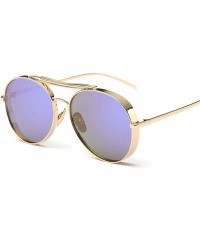 Aviator Pink Sunglasses Women Brand Designer UV400 Shades Golden Ladies Eyewear 2 - 3 - C618YZX48UY $13.85