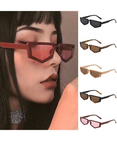 Oval UV Protection Sunglasses for Women Men Full rim frame Cat-Eye Shaped Acrylic Lens Plastic Frame Sunglass - B - CK1902RU2...