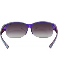 Semi-rimless Unisex Polarized LensCovers Sunglasses Wear Over Prescription Glasses 8008 - Blue - C412EYG9003 $26.83