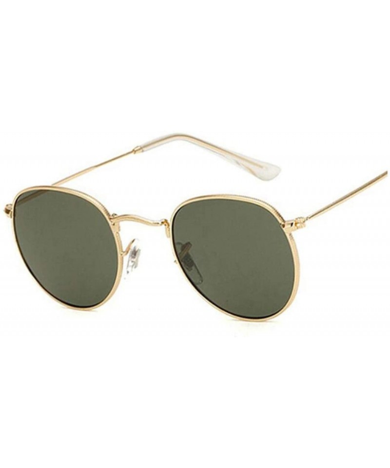 Round Colorful Round Sunglasses Women Metal Frame Sun Glasses Men Female UV400 (B) - B - CS195UKS767 $15.87