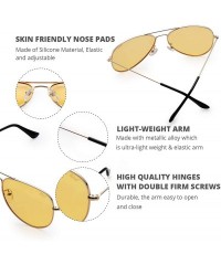 Shield Aviator Sunglasses for Men Women Mirrored Lens UV400 Protection Lightweight Polarized Aviators Sunglasses - CP18U63NRA...