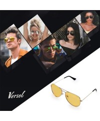 Shield Aviator Sunglasses for Men Women Mirrored Lens UV400 Protection Lightweight Polarized Aviators Sunglasses - CP18U63NRA...