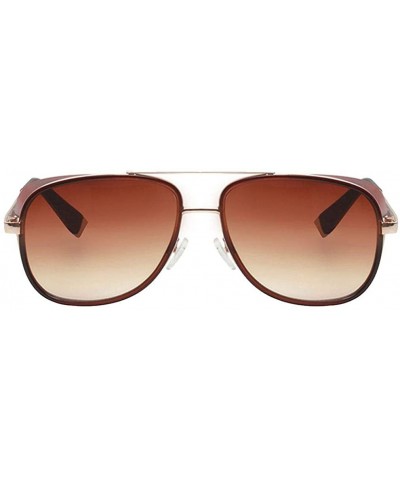 Square IRON MAN TONY Retro Sunglass Windshield Double Beam Square Metal Frame Glass - C2 - CR18GMS0M74 $30.96