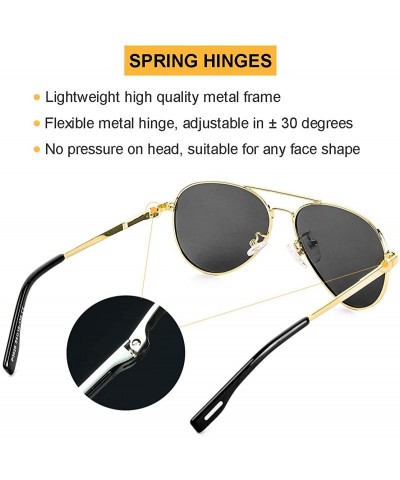 Aviator 2-Pack Polarized Small Aviator Sunglasses for Small Face Women Men Juniors- 52mm - Black/Grey - CJ196MML78K $26.49