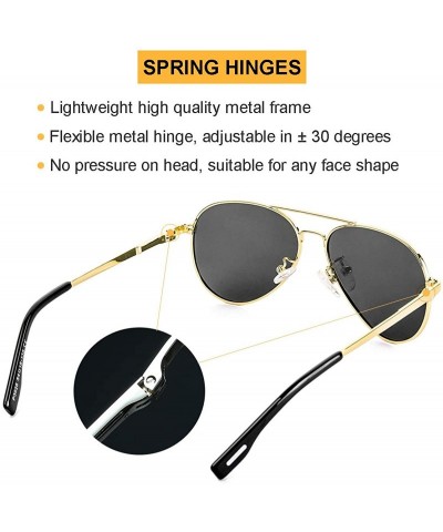 Aviator 2-Pack Polarized Small Aviator Sunglasses for Small Face Women Men Juniors- 52mm - Black/Grey - CJ196MML78K $11.66