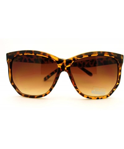 Cat Eye Rhinestone Black Cat Eye Sunglasses Smoke Lens 80351RS - Geometric Tortoise - C811F9TGOIB $11.88