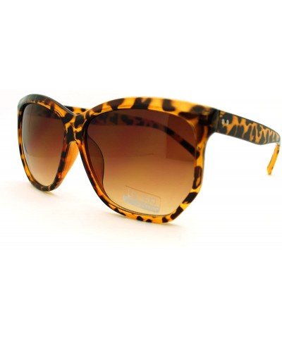 Cat Eye Rhinestone Black Cat Eye Sunglasses Smoke Lens 80351RS - Geometric Tortoise - C811F9TGOIB $11.88