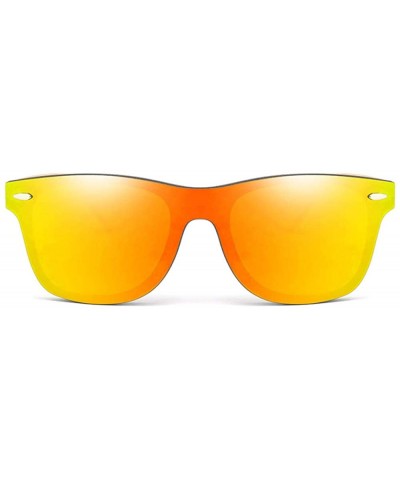 Oversized Wooden sunglasses men's ladies square bamboo mirror sunglasses oversized retro - Kp8849-c4 - CA190KC2CTL $45.44