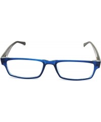 Rectangular Acetate Temple Reading Glasses 1934 50mm (small) - Blue Lime - C012CUSCSFL $51.76