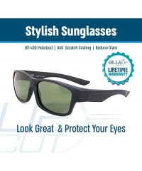 Wrap Fit Over Polarized Sunglasses Driving Clip on Sunglasses to Wear Over Prescription Glasses - Black-green - CO18SGEXIDG $...