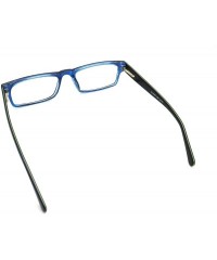 Rectangular Acetate Temple Reading Glasses 1934 50mm (small) - Blue Lime - C012CUSCSFL $51.76