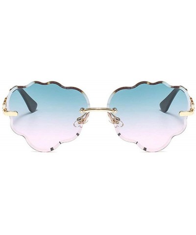 Rimless Fashion vintage rimless love heart glasses cut edge luxury diamond lady party sunglasses UV400 - Green - CH18R5077LZ ...