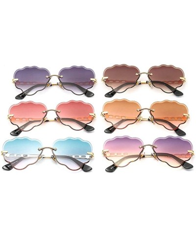 Rimless Fashion vintage rimless love heart glasses cut edge luxury diamond lady party sunglasses UV400 - Green - CH18R5077LZ ...