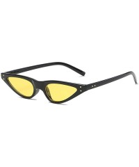 Cat Eye Sunglasses Transparent Polarized Protection - Yellow - CA18UUSCO3N $8.81