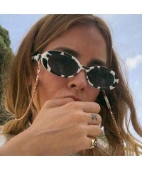 Oval Sunglasses New Trend Personaltiy Small Oval Frame Travel Outdoor Stripe Sun 8 - 6 - CM18YQN55K8 $17.43
