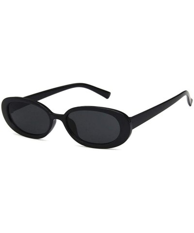 Oval Sunglasses New Trend Personaltiy Small Oval Frame Travel Outdoor Stripe Sun 8 - 6 - CM18YQN55K8 $10.64