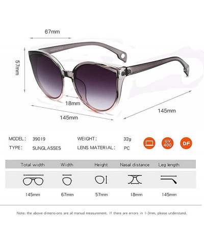 Oversized Oversized Cat Eye Sunglasses for Women Retro Fashion Driving Glasses - C3 - CP18X77T9WE $10.69